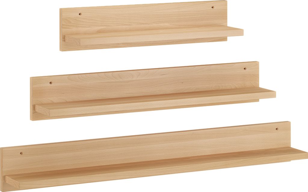 Wandablage Regal Ablage aus Buche Länge wählbar V-90.84-54
