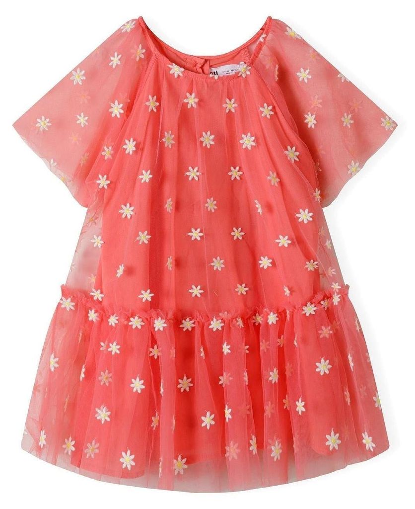 Minoti Kleid Koralle Gr. 98 für Mädchen