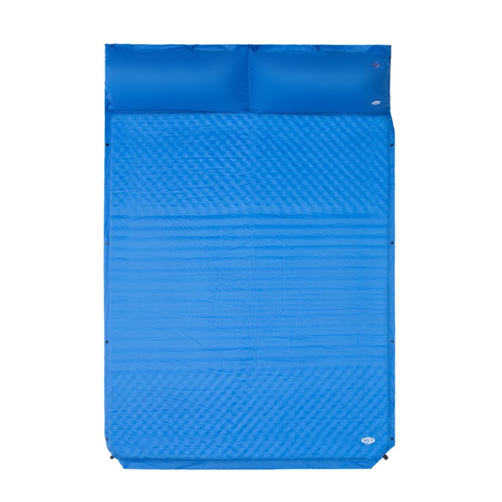 NILS CAMP - Selbstaufblasende Matratze – luftmatratze selbstaufblasend - Isomatte Selbstaufblasend – 186x130x3 cm - Blau