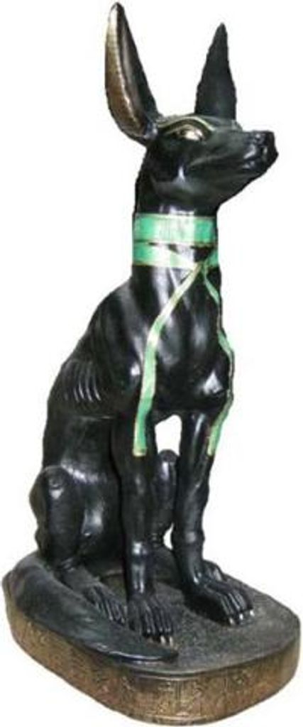 Ägyptische Figur Schakal Anubis aus Kunststoff, Groß god of death Höhe 40 cm Neu