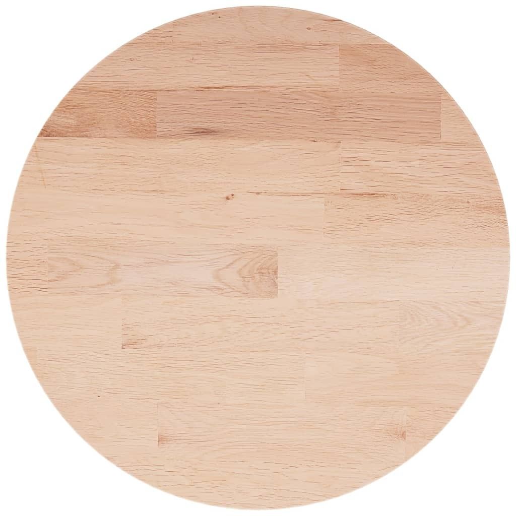 "SALE 2026" Runde Tischplatte Ø30x1,5 cm Unbehandeltes Massivholz Eiche - Tischplatten DE8308620
