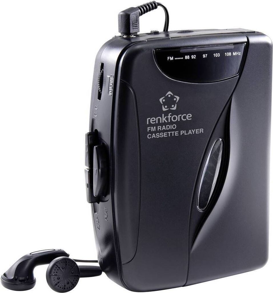 Renkforce RF-CP-150 Tragbarer Kassettenspieler Schwarz