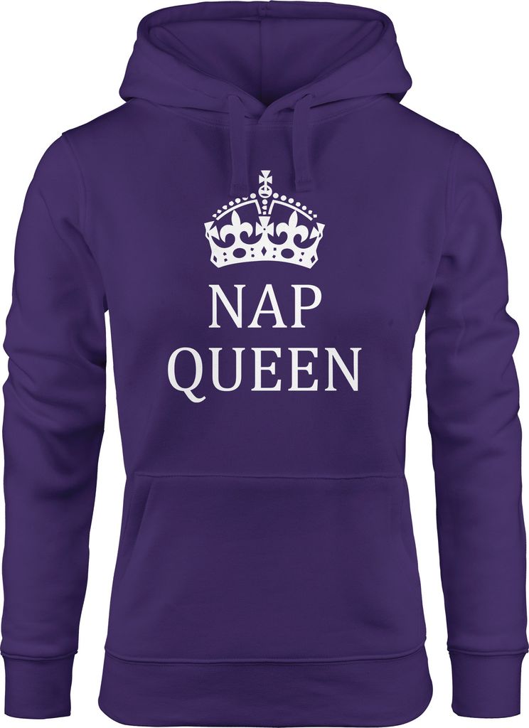 Kapuzen-Pullover Damen NAP Queen Crown Hoodie Moonworks lila M