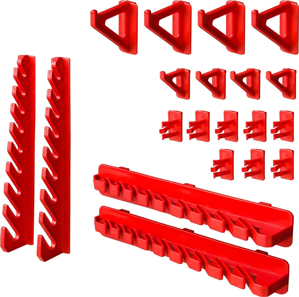 Panneau à outils en plastique modulable 115 cm, fixation murale facile - 5