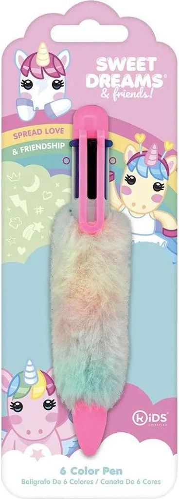Sweet Dreams Stift 6 Farben Einhorn Plüsch Einhorn Mehrfarbig Mehrfarbig One Size