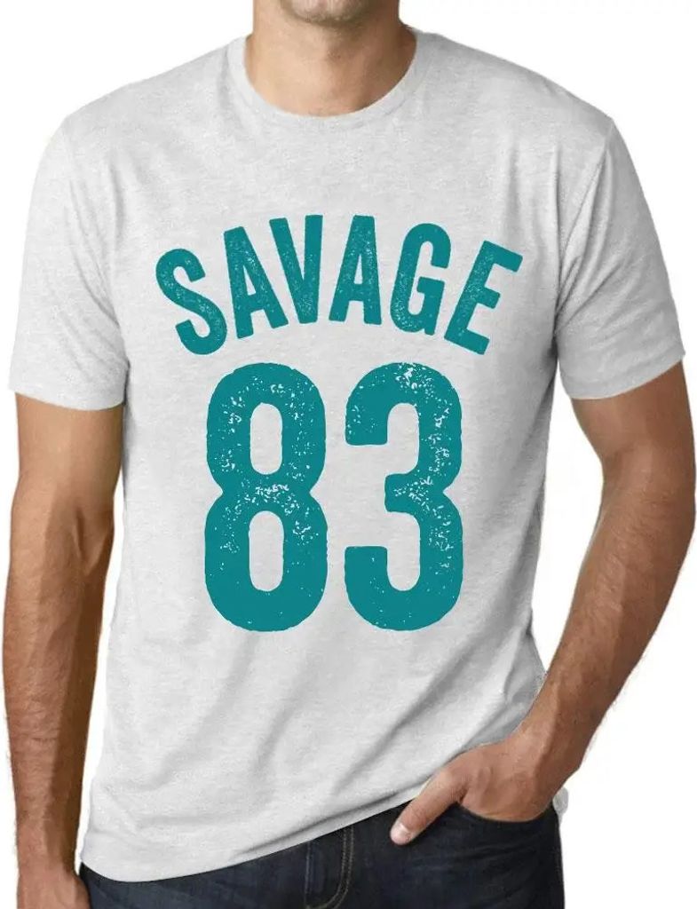 Herren Grafik T-Shirt Savage 83 Geschenk 83. Geburtstag Jahrestag 83 Jahre Jubiläum 83 Jährige Mann Jahrgang 1941 Kurzarm Lustige Druck