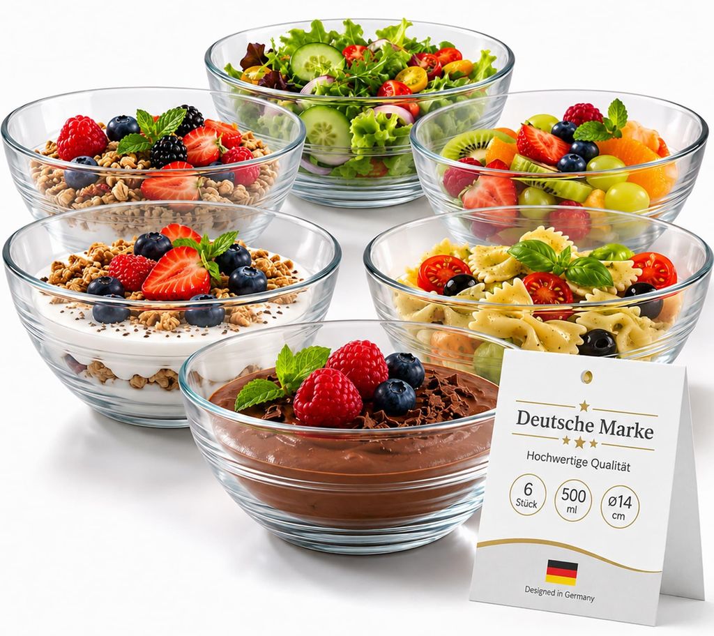 6 Müslischalen Bowl Set Dessertschalen Nachtisch Schüsseln Produktbild 