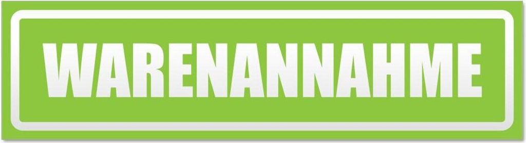 Kiwistar Warenannahme invertiert Magnetschild Schild magnetisch - 30cm Lindgrün - Magnetfolie für Auto PKW Kfz