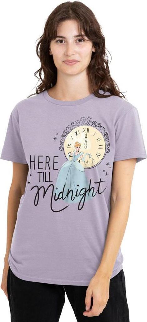 Cinderella - "Here Till Midnight" T-Shirt für Damen, Silvester TV25193 (M) (Lavendel)
