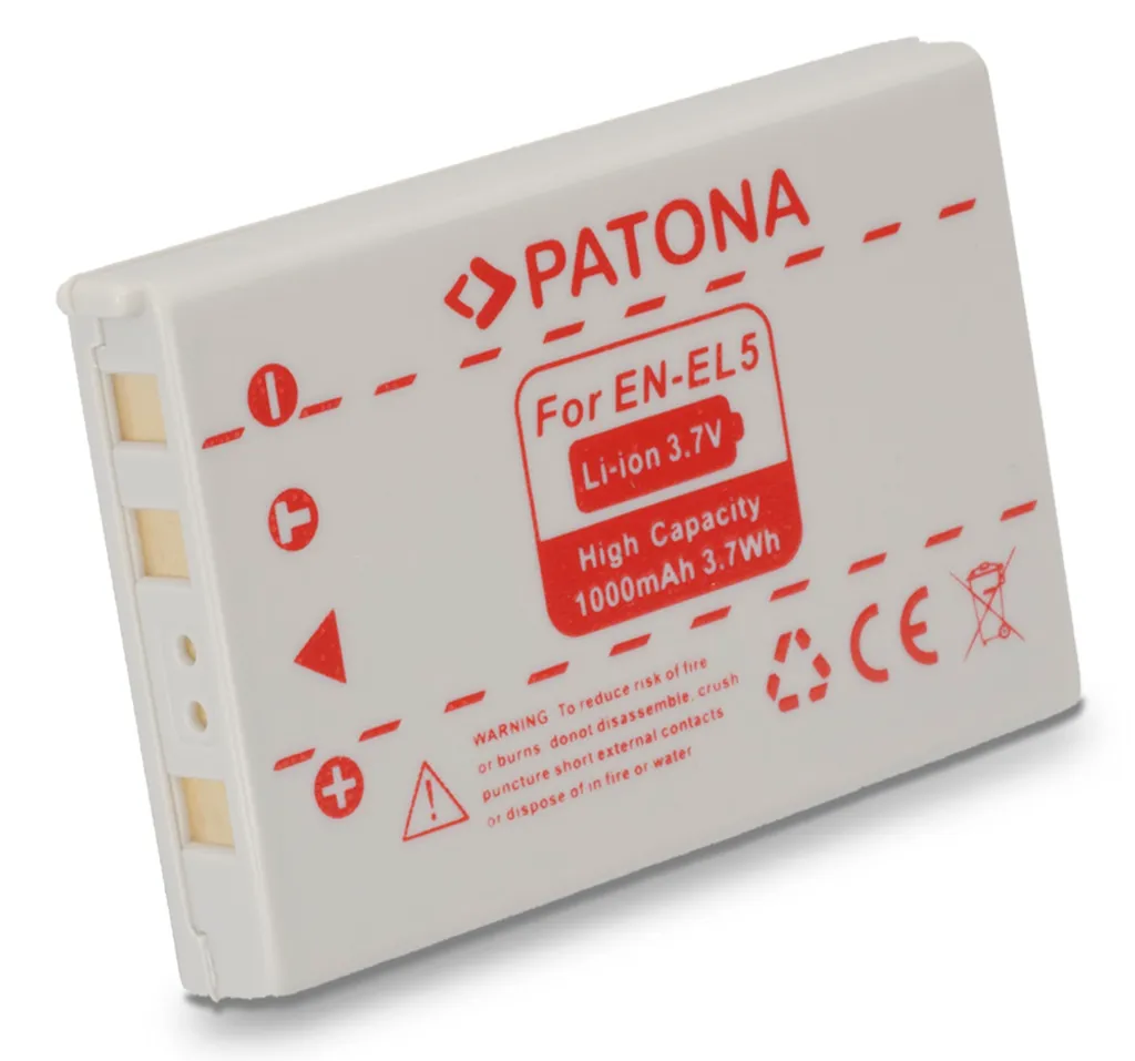 Batteria Nikon EN-EL5 per Viaggiatori - 1000mAh Li-ion Lunga Durata