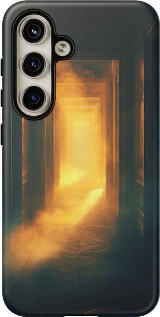 Geheimnisvoller Flur im goldenen Licht – Hülle Kompatibel mit Galaxy S24