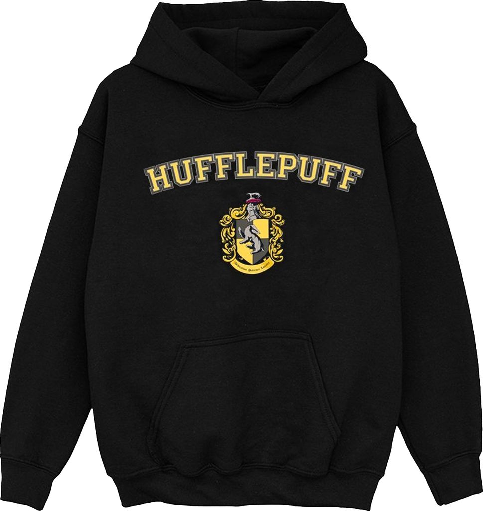 Harry Potter - "Hufflepuff" Kapuzenpullover für Jungen BI7906 (116) (Schwarz)