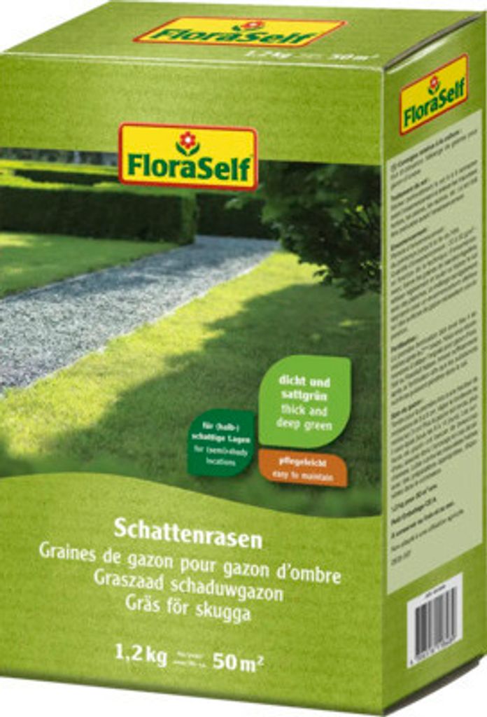 Schattenrasen FloraSelf Rasensamen 1,2 kg für 50 m²