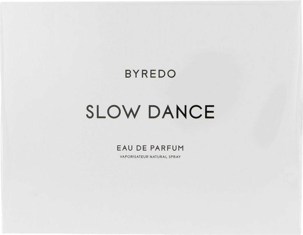 The image shows the packaging of a Byredo Slow Dance Eau de Parfum.