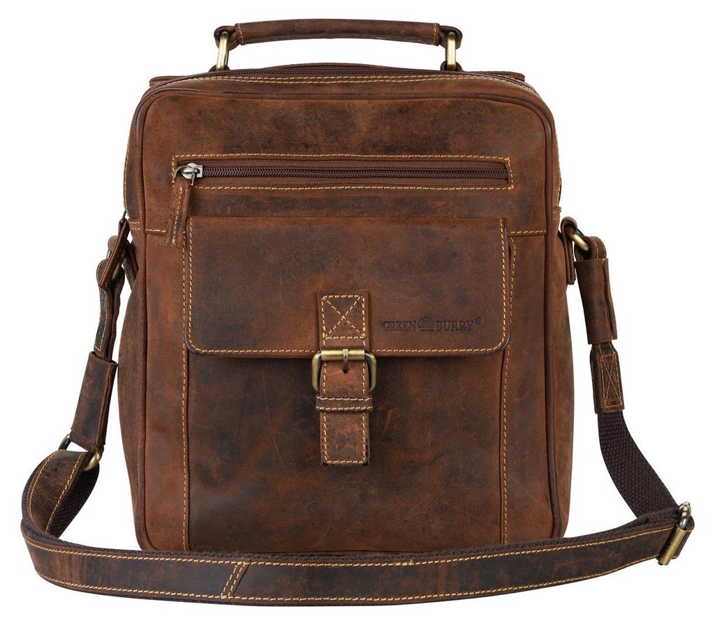 Greenburry Vintage 1665-25 Leder Messenger Schultertasche
