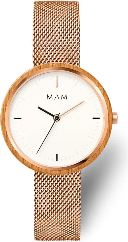 MAM Originals 669 Orologio Unisex | Minimalismo in Legno e Rosa