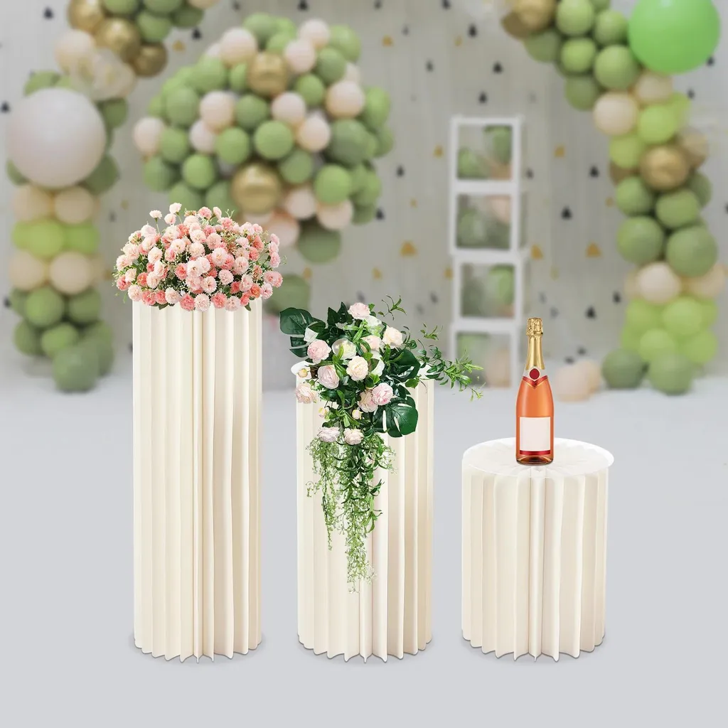 Support de Présentation Gain de Place pour Fête : Colonnes en Papier - 4