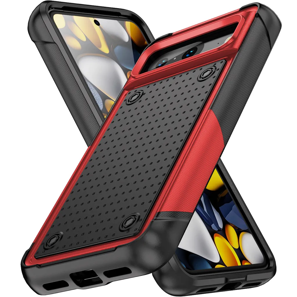 Custodia 2in1 Google Pixel 8 PC+TPU Grado Militare | Rosso Nero