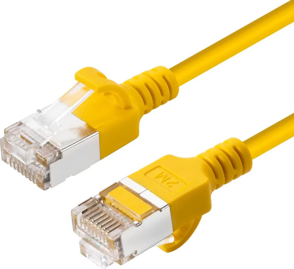 Cavo Patch MicroConnect CAT6A U-FTP Slim 0,50m LSZH Giallo Professionale