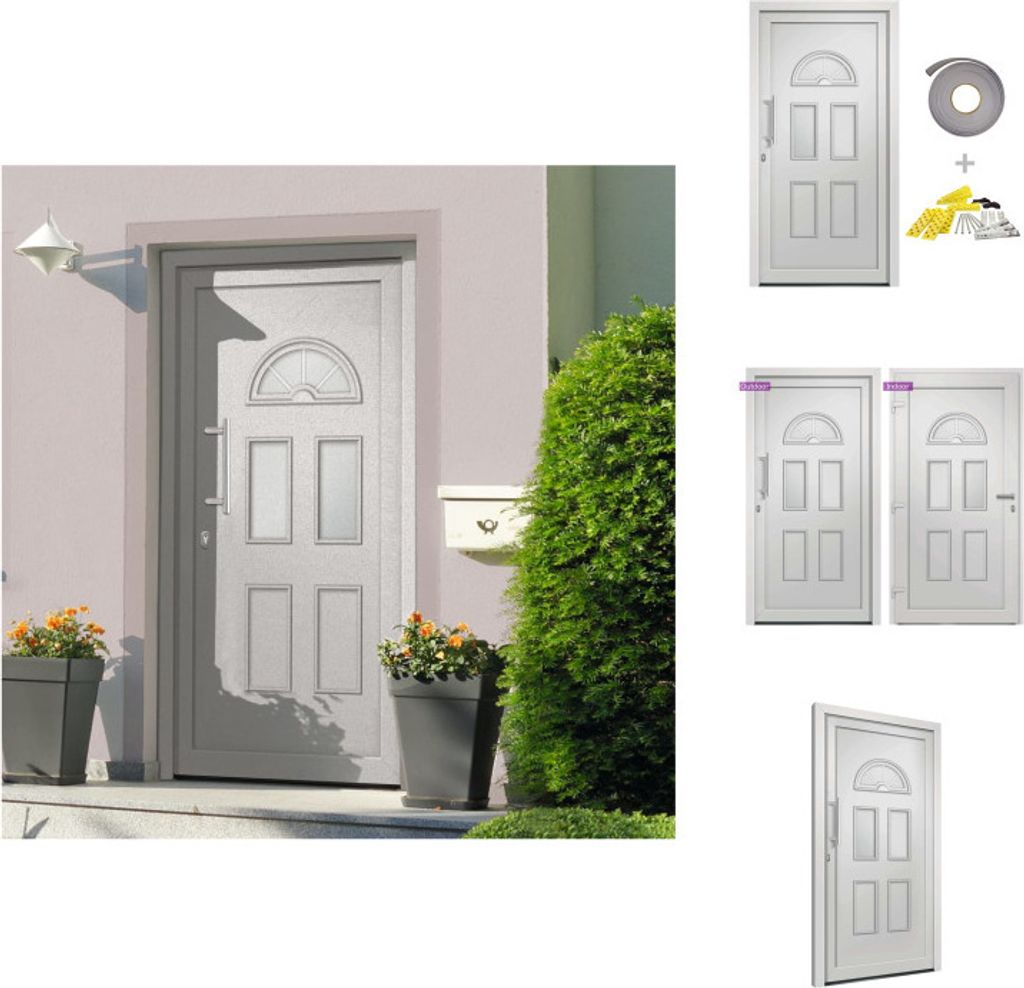 vidaXL Haustür Weiß 98x208 cm - Haustüren