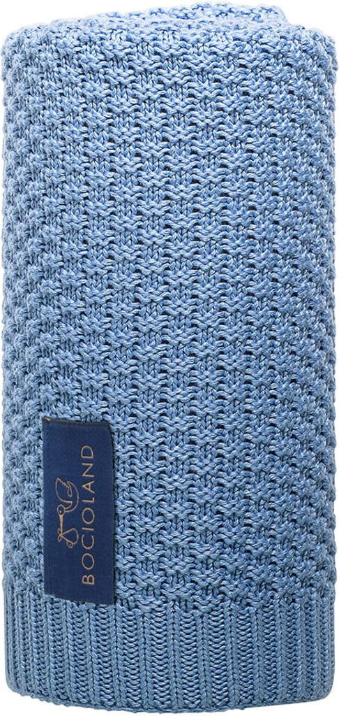 Roma Bambus-Baumwoll-Decke 80x100 cm Blau / Bocioland