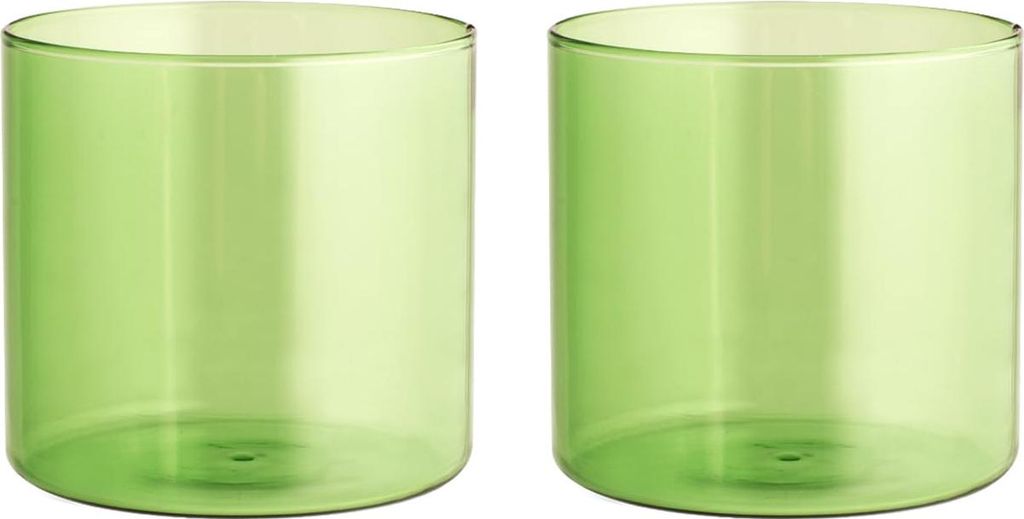 H&H 2er-Set tageslichtgrüne Gläser, Kl. 33