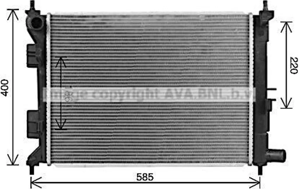 Radiateur moteur pour Hyundai i20 GB IB 1.2 1.4 Essence OE 25310C8000