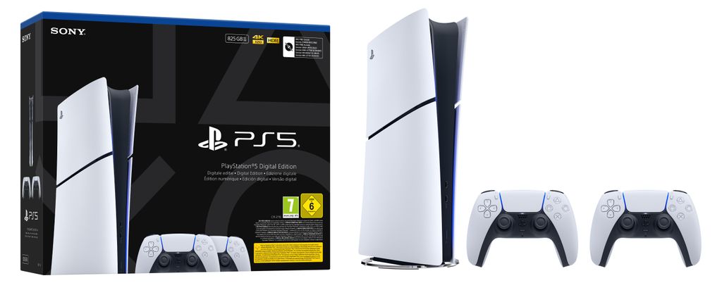 Sony PlayStation 5 Slim Digital Edition, 825GB, met 2 Productafbeelding 