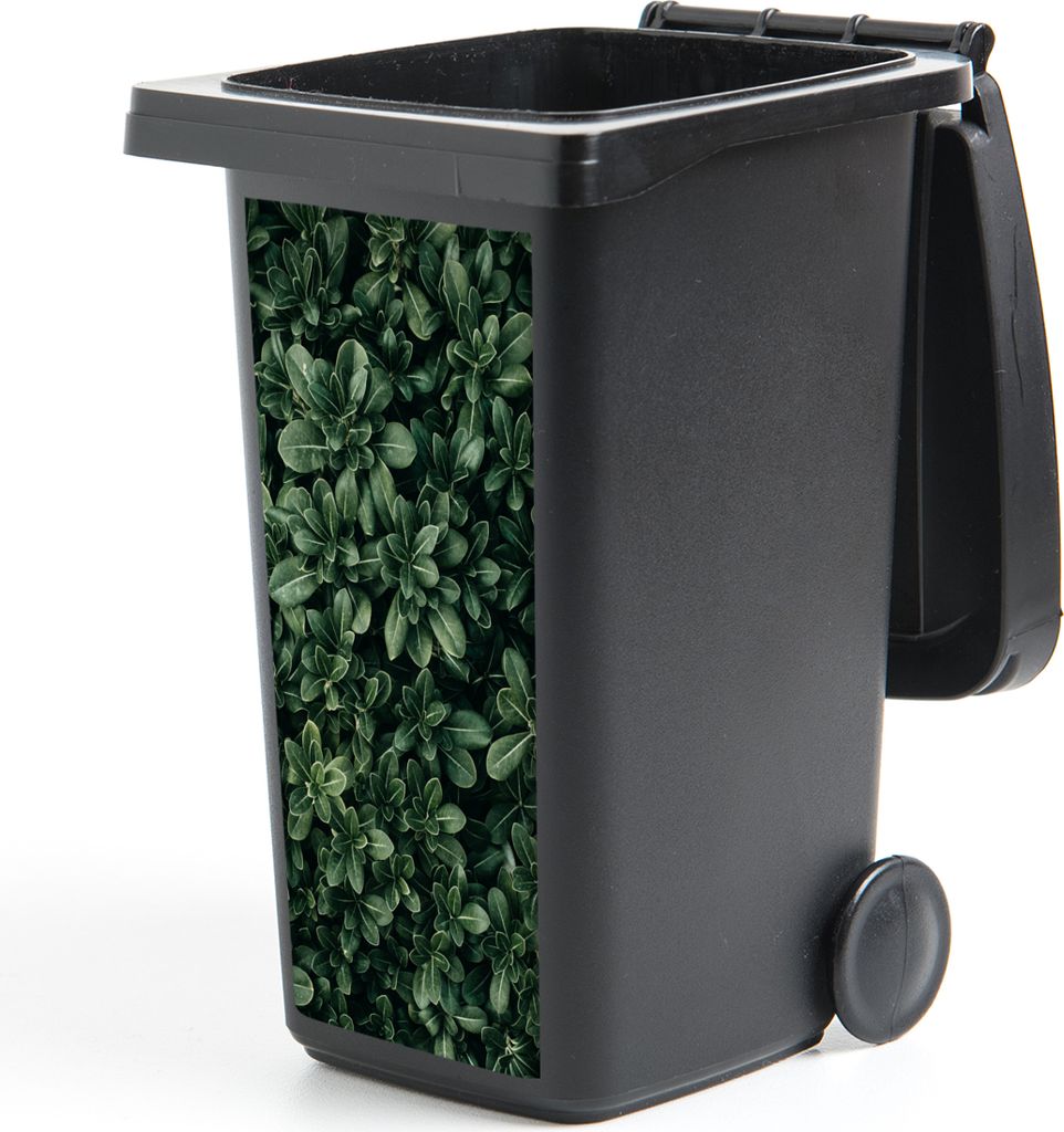 MuchoWow Mülltonnenaufkleber Blätter - Pflanzen - Natur 38x80 cm - Behälteraufkleber - Mülleimer-Aufkleber - Container-Aufkleber