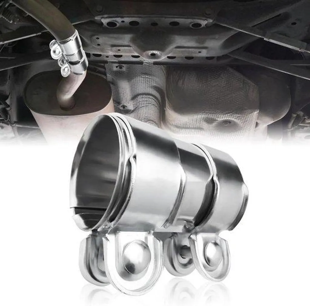 Raccord d'échappement 55 mm inox pour réparation et montage de silencieux