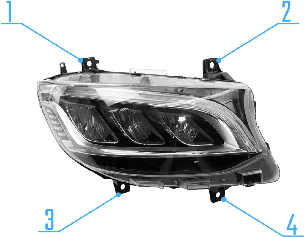 Support de fixation phare LED Kufatec kit de réparation universel G ou D - 2