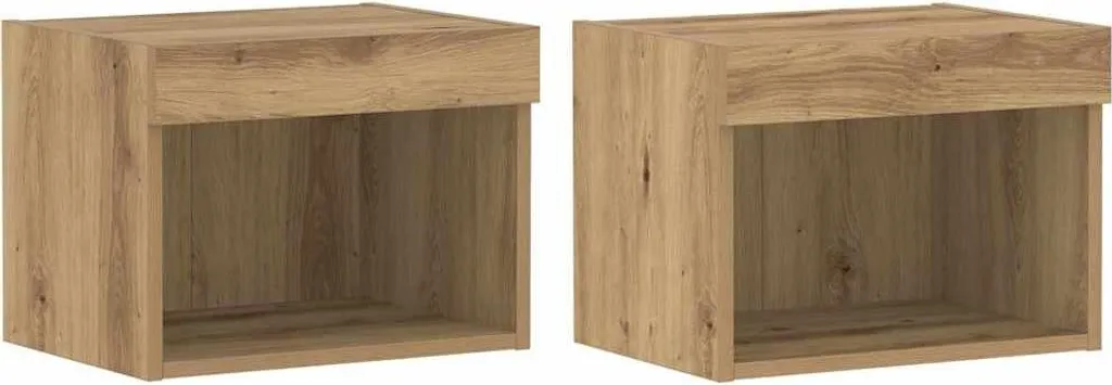 SYFAX™ Set mobile TV con led 2 pcs Rovere artigianale 40 x 30 x 30 cm