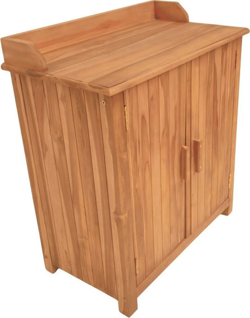 Gartenschrank Batley Teak mit Arbeitsfläche