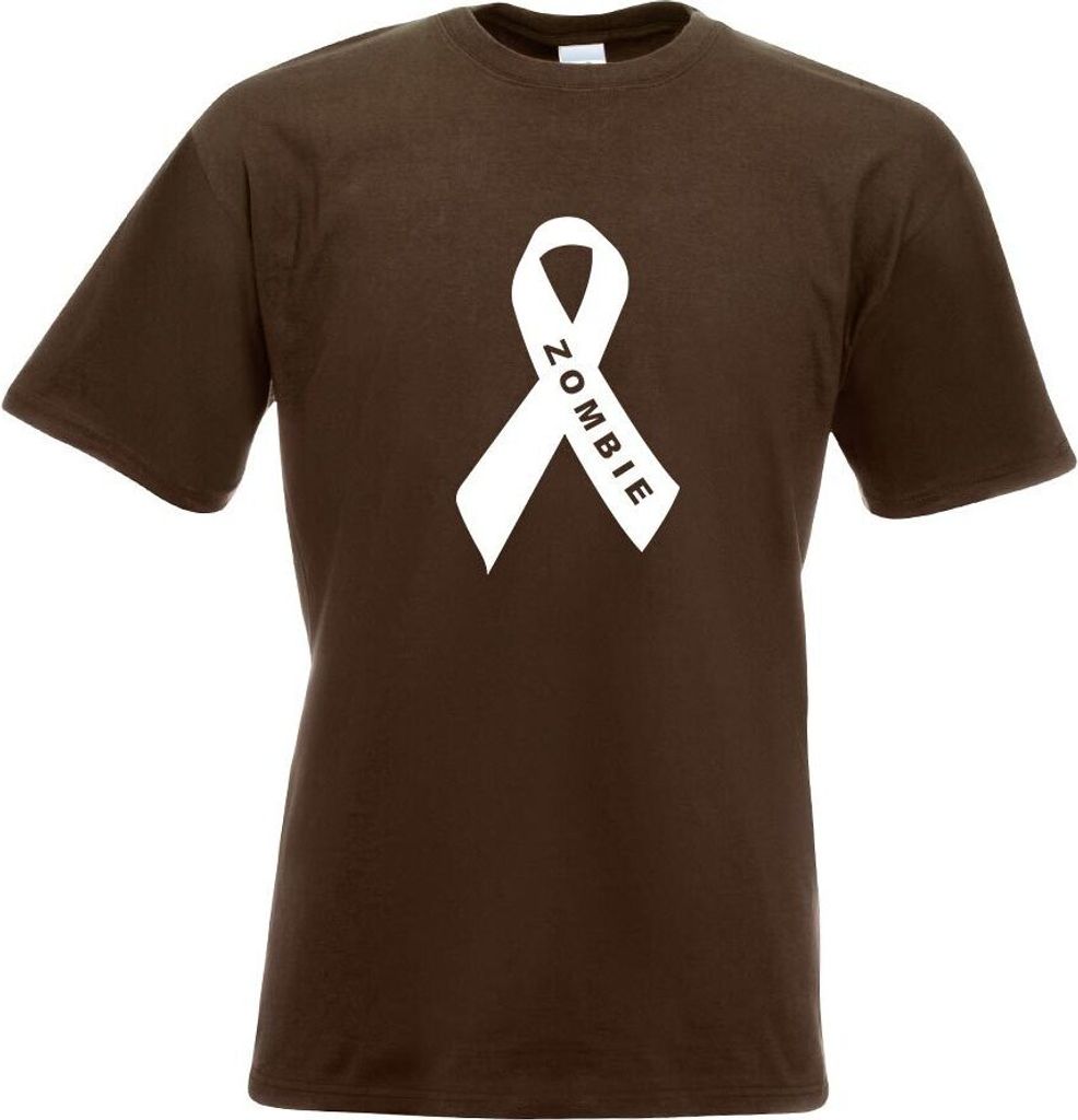 Kiwistar - T-Shirt - Chocolate - Zombie Band Ribbons Motiv Bedruckt Funshirt Design Print - mit Motiv Bedruckt - Funshirt Design - Sport - Freizeit...