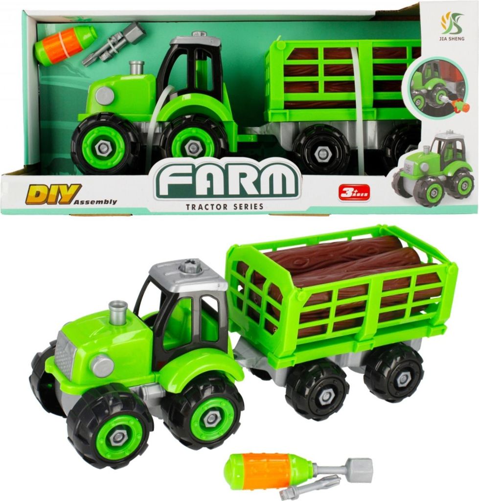 Twisting Traktor mit Baumstammanhänger Mega Creative