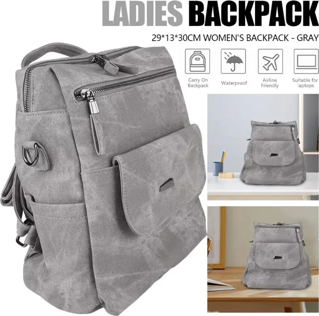 Damen Rucksack Wasserdichter Rucksack Reise Schule Schultertasche