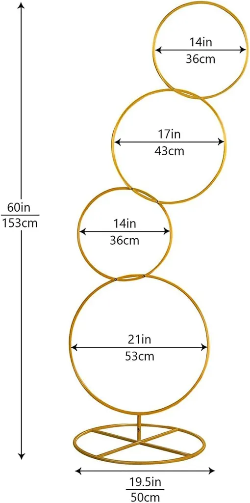Arche métallique ronde amovible pour décor de scène et fond de photos