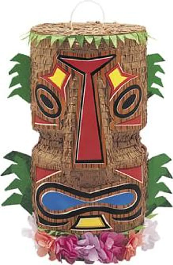 Piñata Tropicale Tiki Multicolore pour Fête - Décoration Exotique 45cm