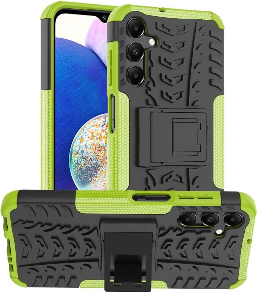 Samsung Galaxy A15 Hülle - Coverup Panzer Back Cover mit Ständer - Grün