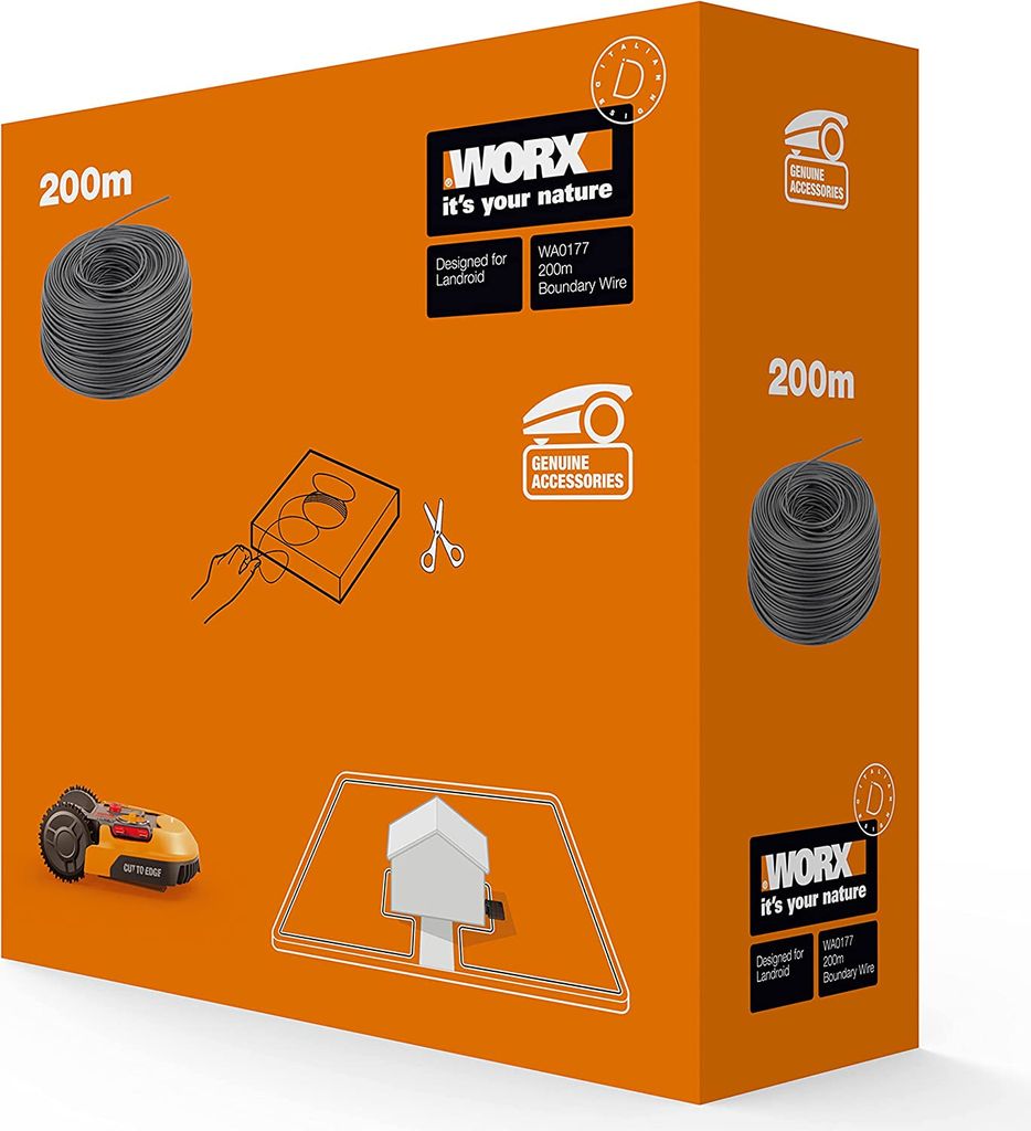 WORX WA0177 Begrenzungsdraht für Landroid Mähroboter – 200m Kabel