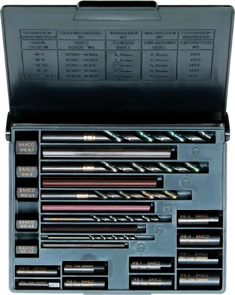 Bahco 1418S extracteur de vis cassées et goujons pour atelier