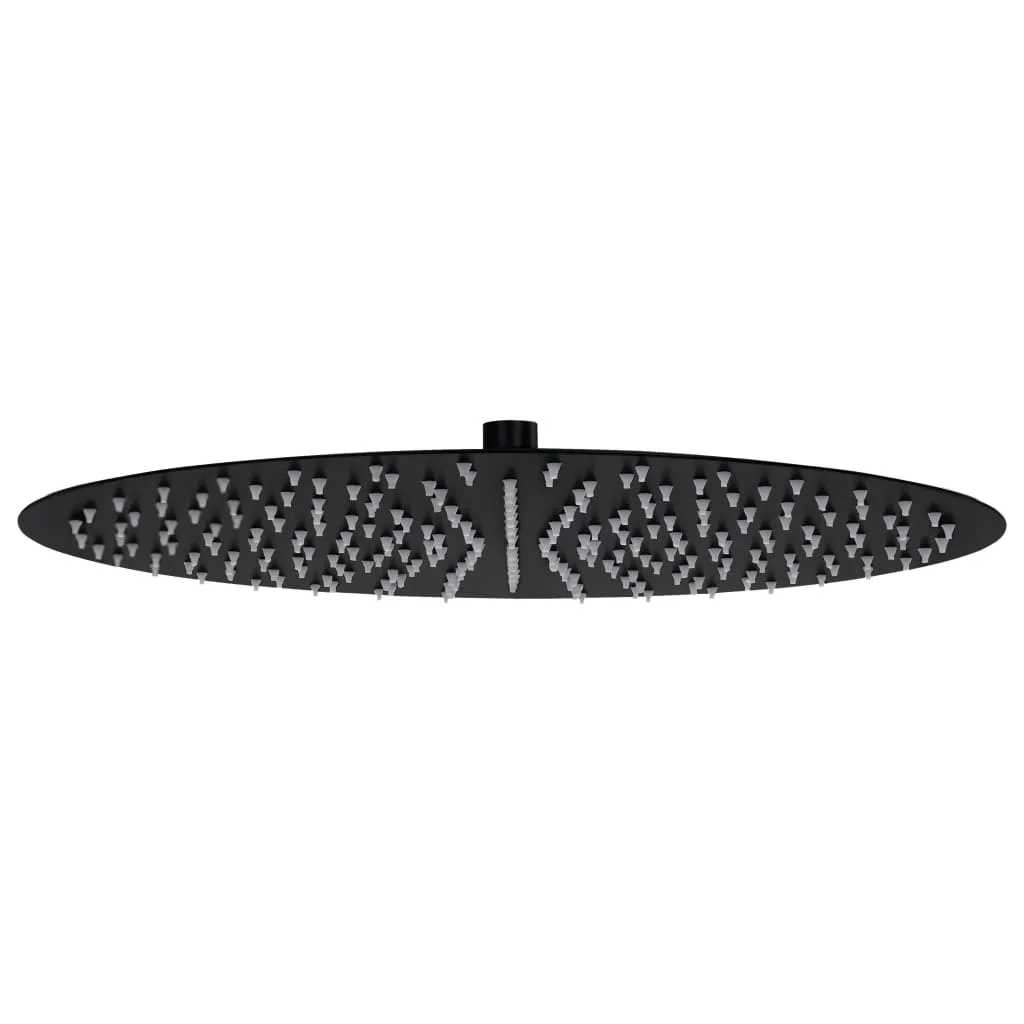Soffione Doccia vidaXL 40cm Acciaio Inox Nero - Offerta Imperdibile - 7