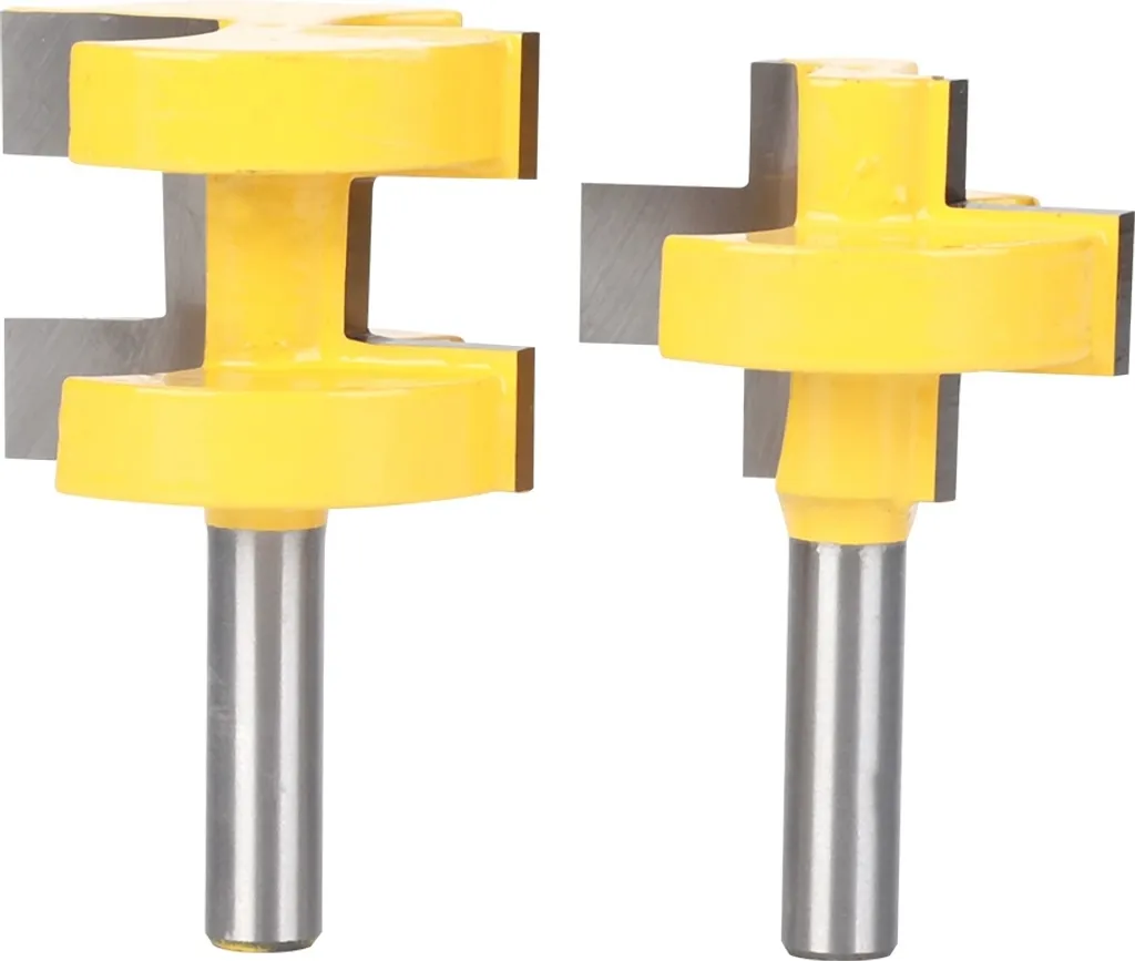 Coppia Frese Industriali 8mm Shank per Tenonatura Legno Alta Densità