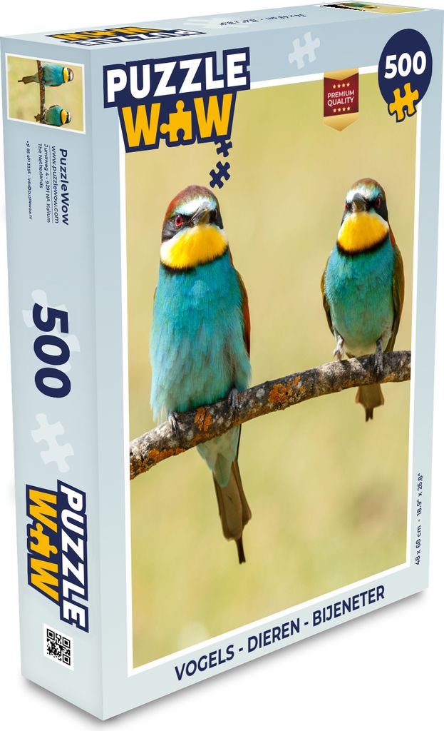 MuchoWow Puzzle 500 Teile Vögel - Tiere - Bienenfresser - Denken - Spiel - Toy