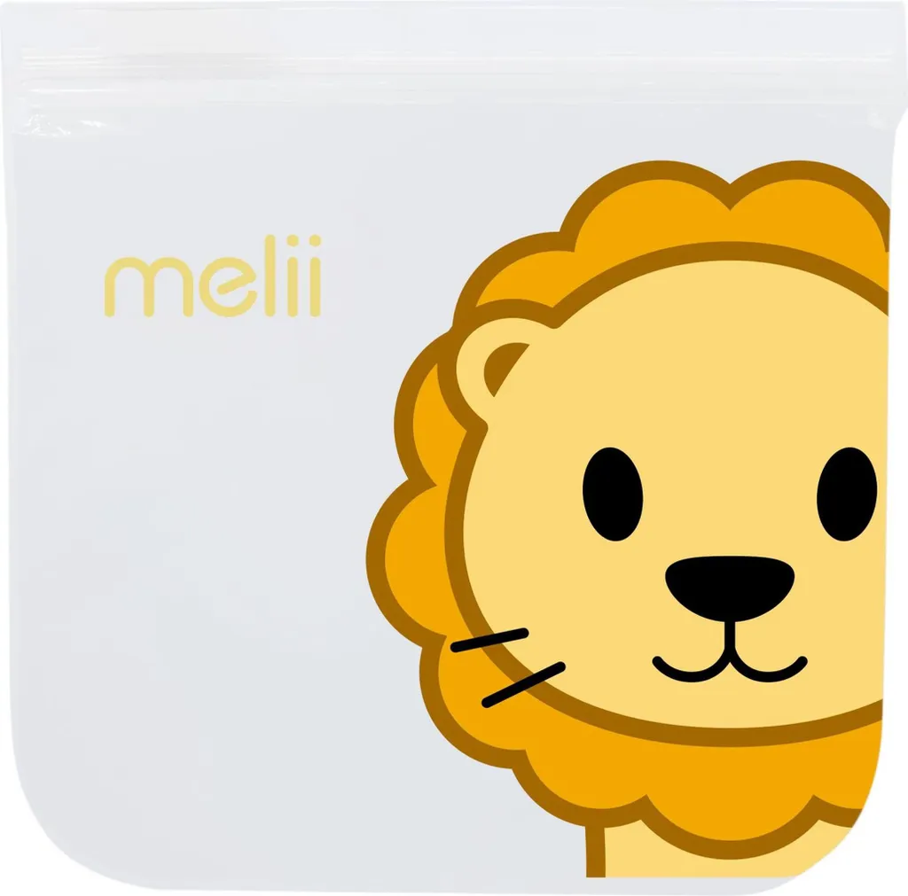 Sacs à collation sans BPA refermables motifs Lion et Dinosaure x4 - 2