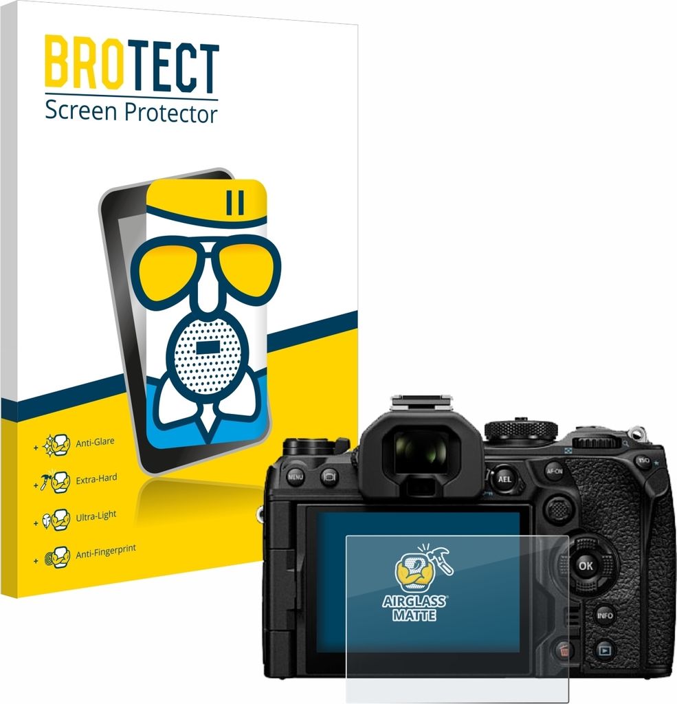 BROTECT Entspiegelungs Schutzglas für Olympus OM System OM-1 Mark II / OM-3 Schutzfolie Panzer Folie Glas Display Schutz matt