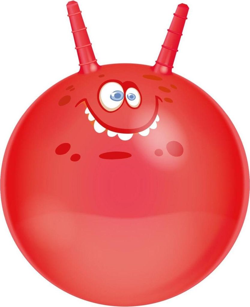Palla gonfiabile con corna 45 cm rosso Immagine del prodotto 