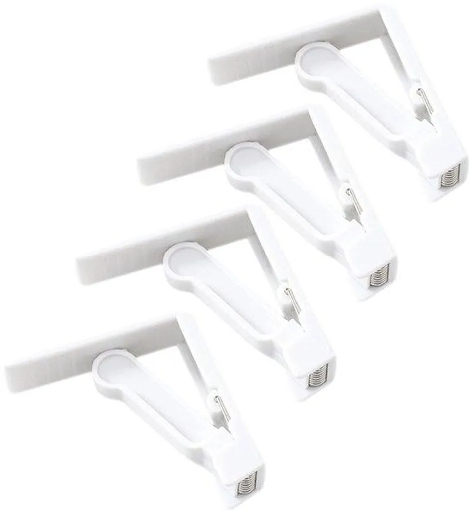 Anti-vent porte-nappe plastique blanc lot de 4 pour table de jardinage
