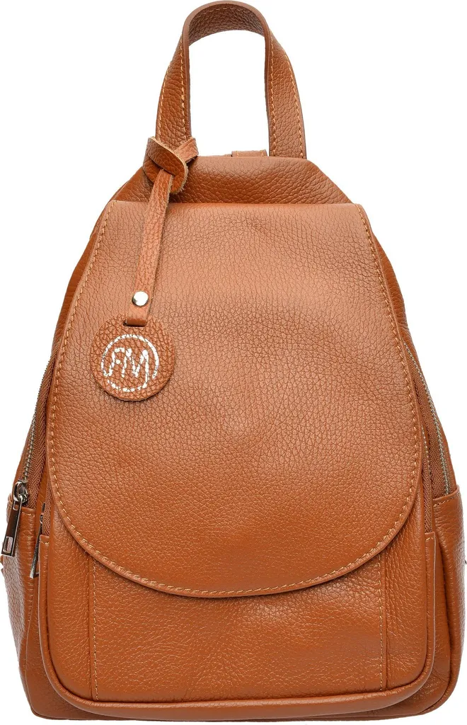 Sac à Dos Ergonomique en Cuir Cognac RM 113 - Dites Adieu au Mal de Dos