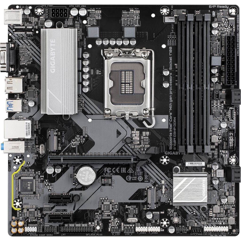 B760M D3HP DDR4 (zwart/grijs) Productafbeelding 